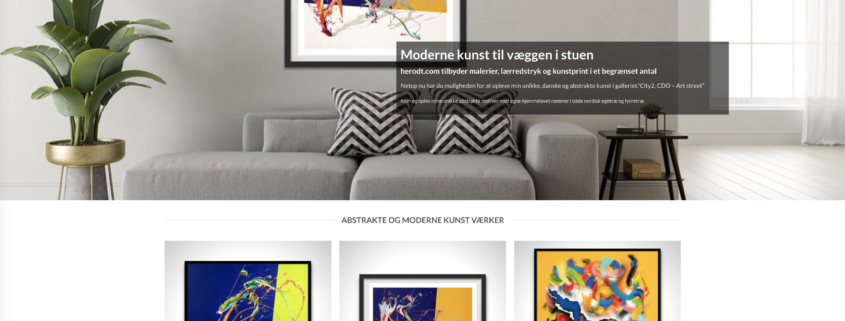 Wordpress webudvikling kunstner herodt.com