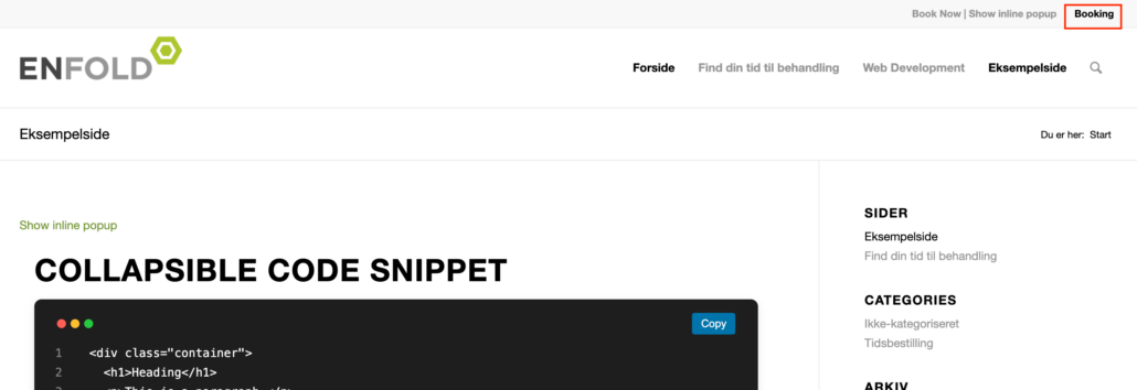 brugerdefineret menupunkt i enfold